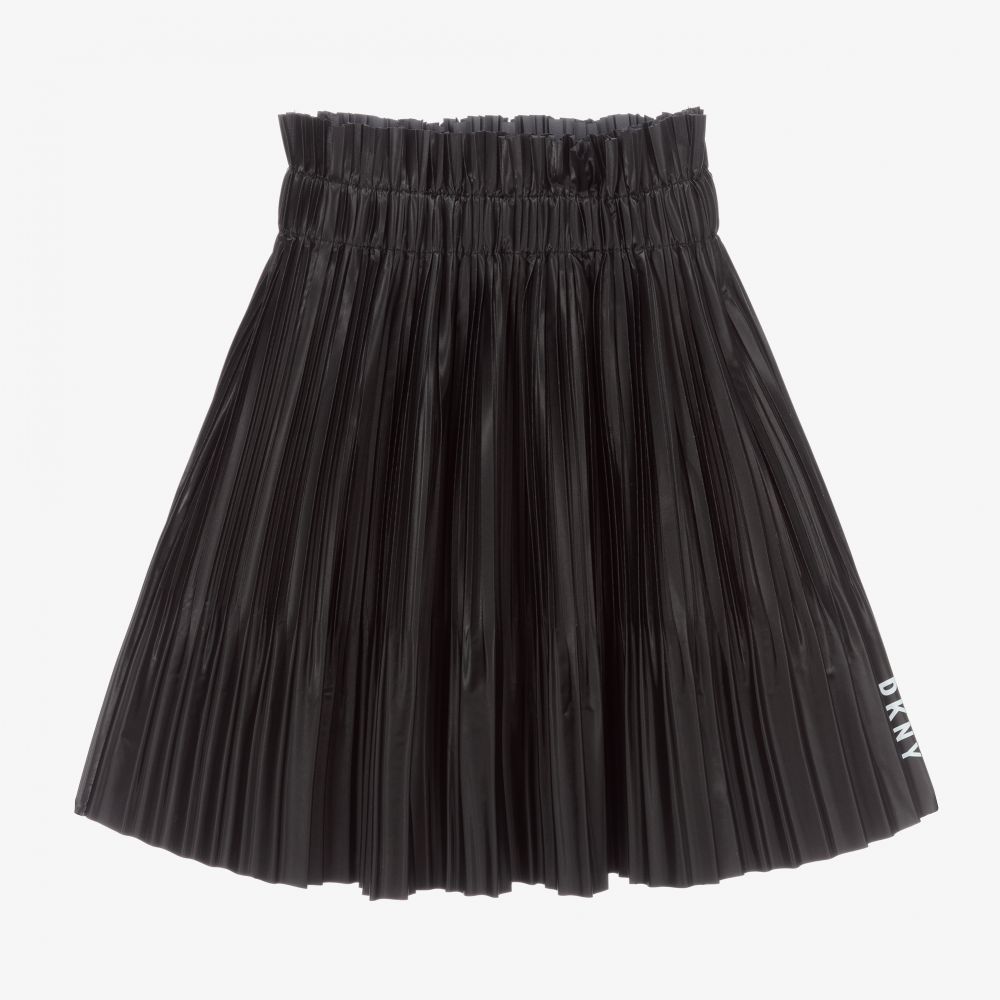 DKNY - Черная плиссированная юбка для девочек | Childrensalon