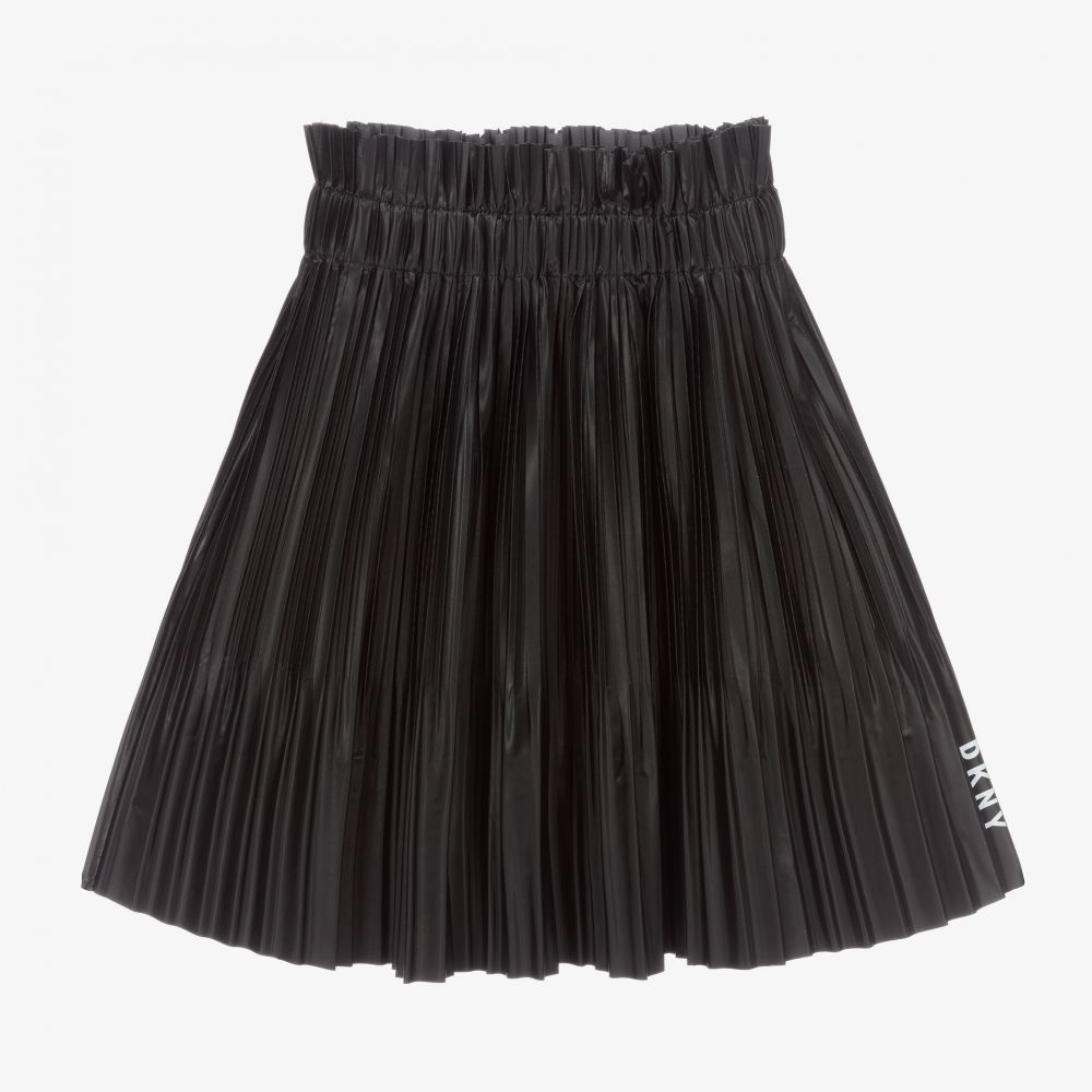 DKNY-تنورة بكسرات لون أسود | Childrensalon Outlet