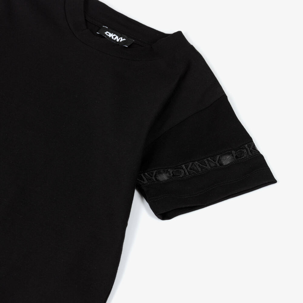 DKNY-Girls Black Ribbon Detail Dress | Childrensalon Outlet