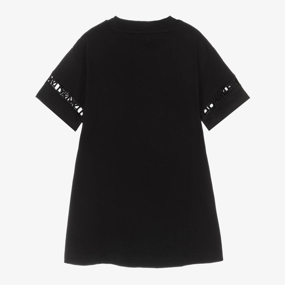 DKNY-Girls Black Ribbon Detail Dress | Childrensalon Outlet