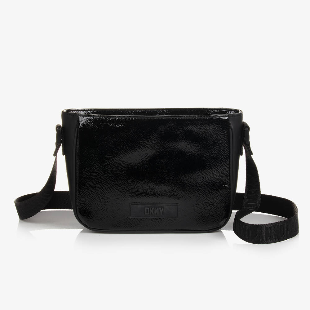 DKNY - حقيبة كتف لون أسود للبنات (24 سم) | Childrensalon