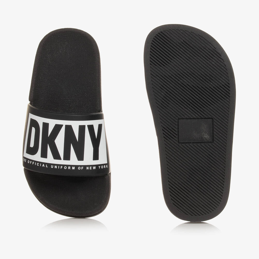 DKNY-Girls Black Sliders | Childrensalon Outlet