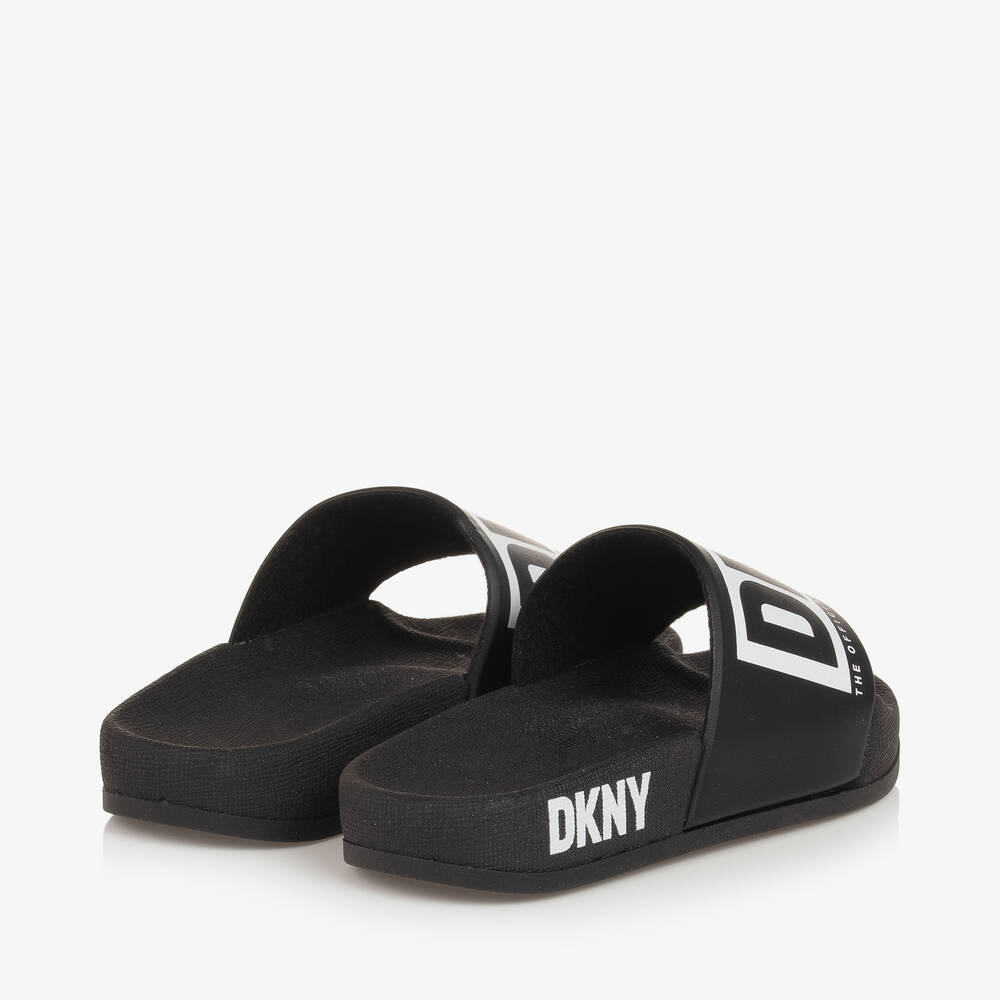 DKNY-Girls Black Sliders | Childrensalon Outlet