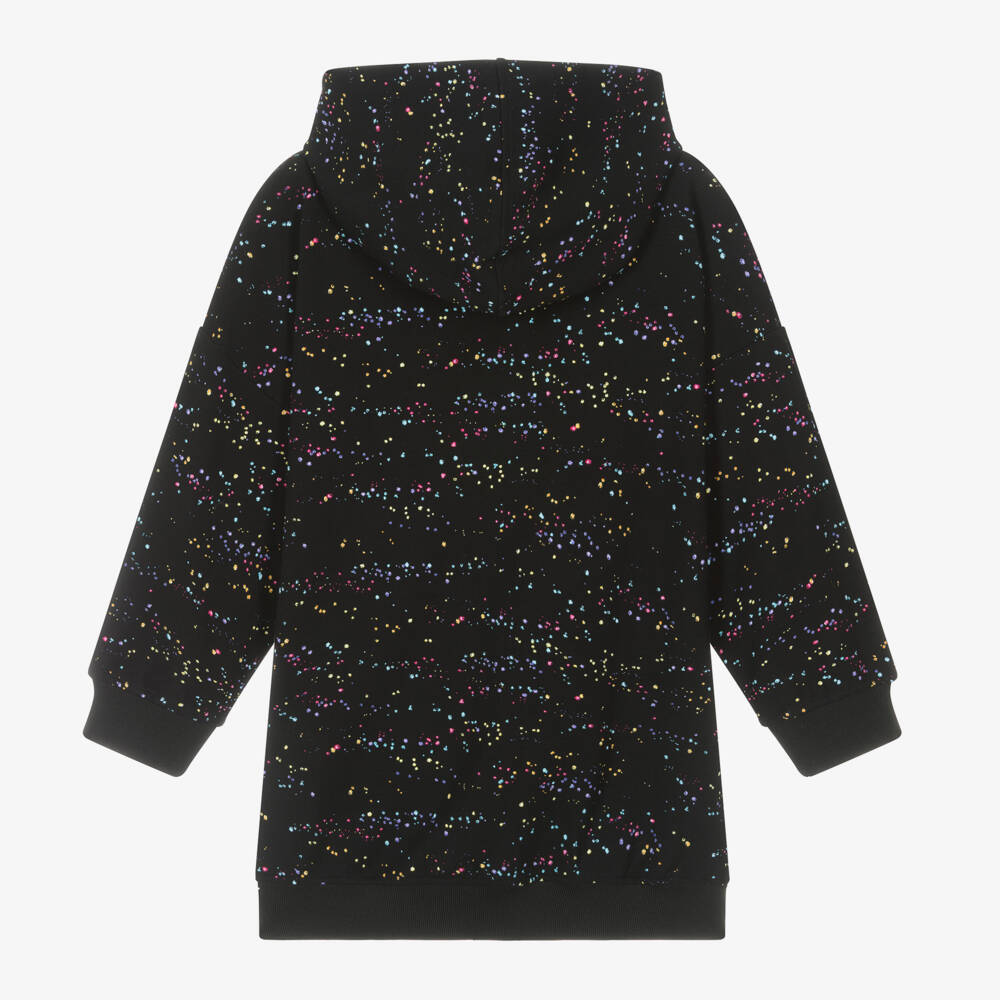 DKNY-Girls Black Starry Hooded Dress | Childrensalon Outlet