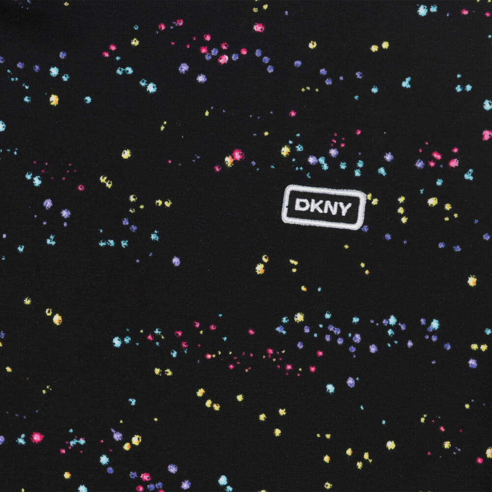 DKNY-Girls Black Starry Hooded Dress | Childrensalon Outlet