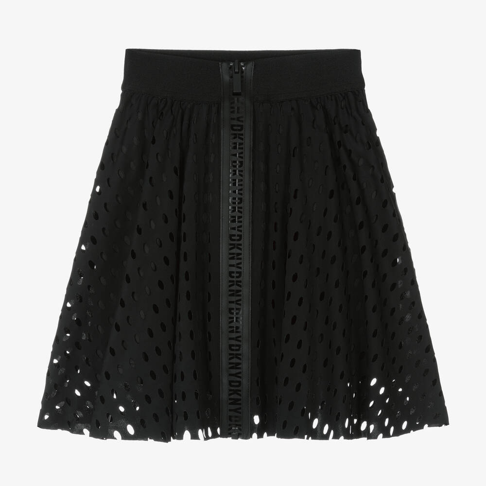 DKNY - Черная юбка миди с лентой для девочек | Childrensalon