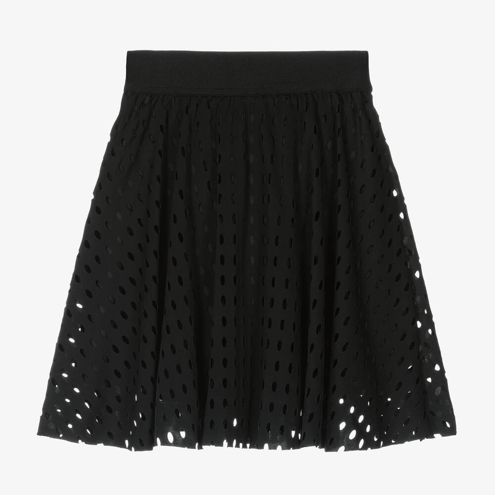 DKNY-Girls Black Tape Midi Skirt | Childrensalon Outlet