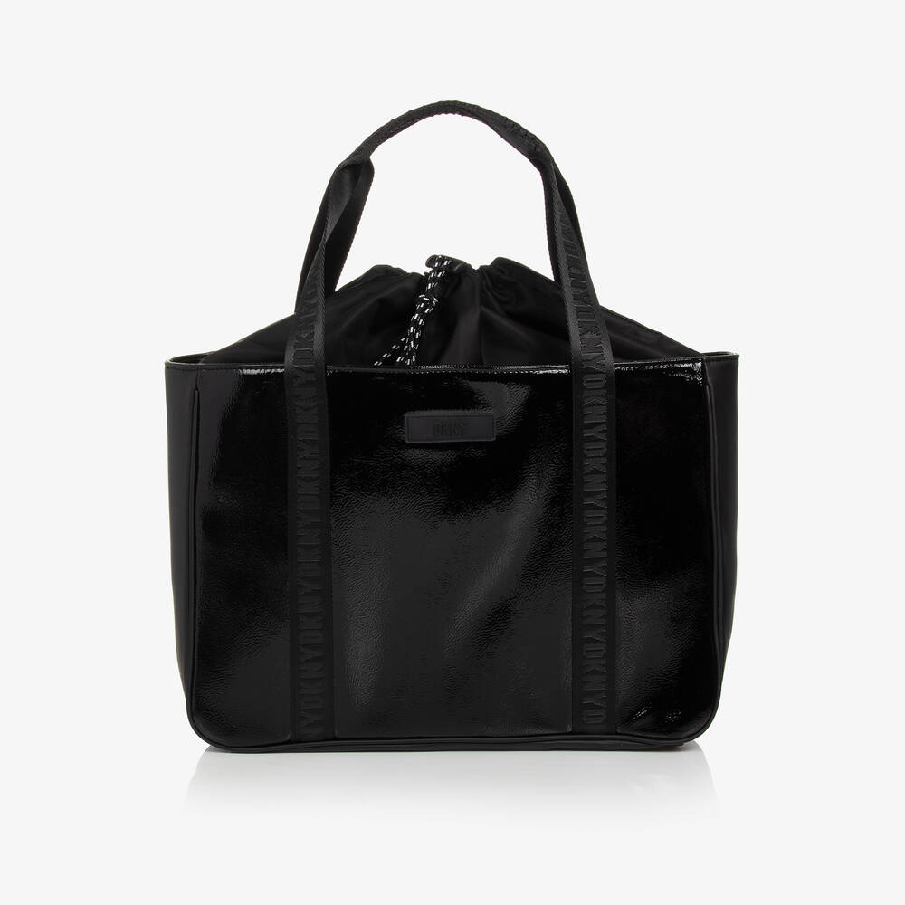DKNY - حقيبة توت لون أسود للبنات (46 سم) | Childrensalon