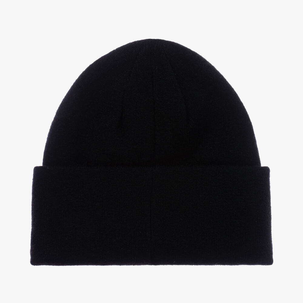DKNY-Girls Black Viscose Blend Beanie | Childrensalon Outlet