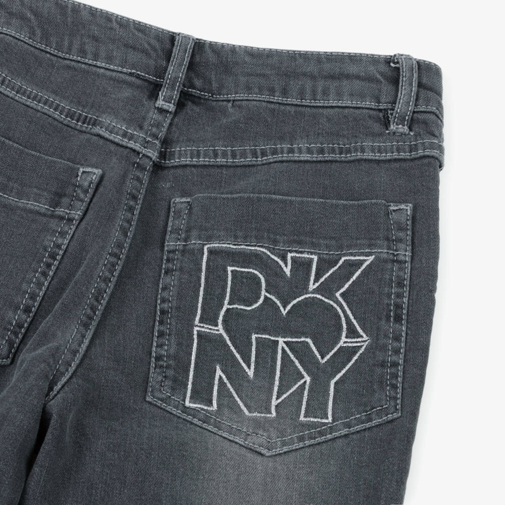DKNY-Джинсы из черного денима с люверсами для девочек | Childrensalon Outlet