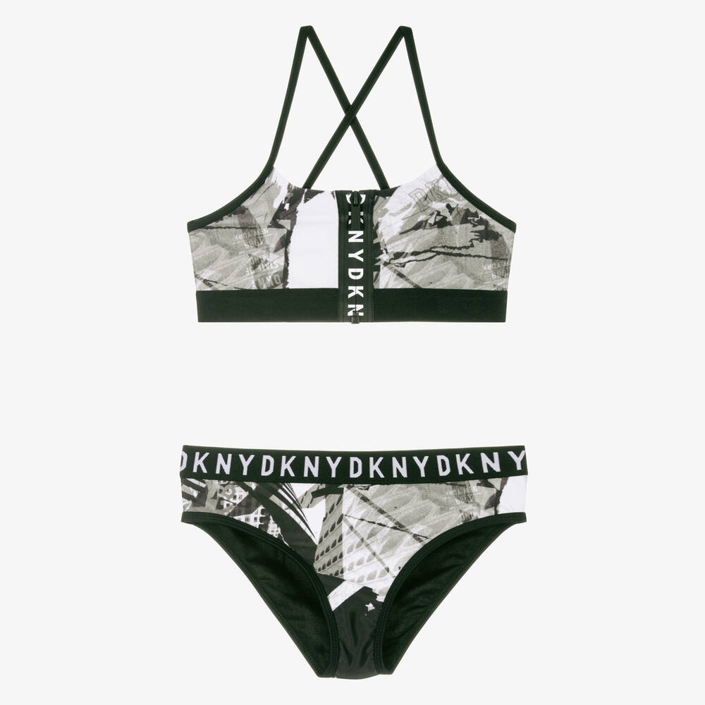 DKNY-Girls Black & White Bikini | Childrensalon Outlet