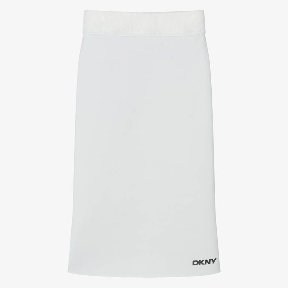 DKNY-تنورة بنات قابلة للعكس باللونين الأسود والأبيض | Childrensalon Outlet