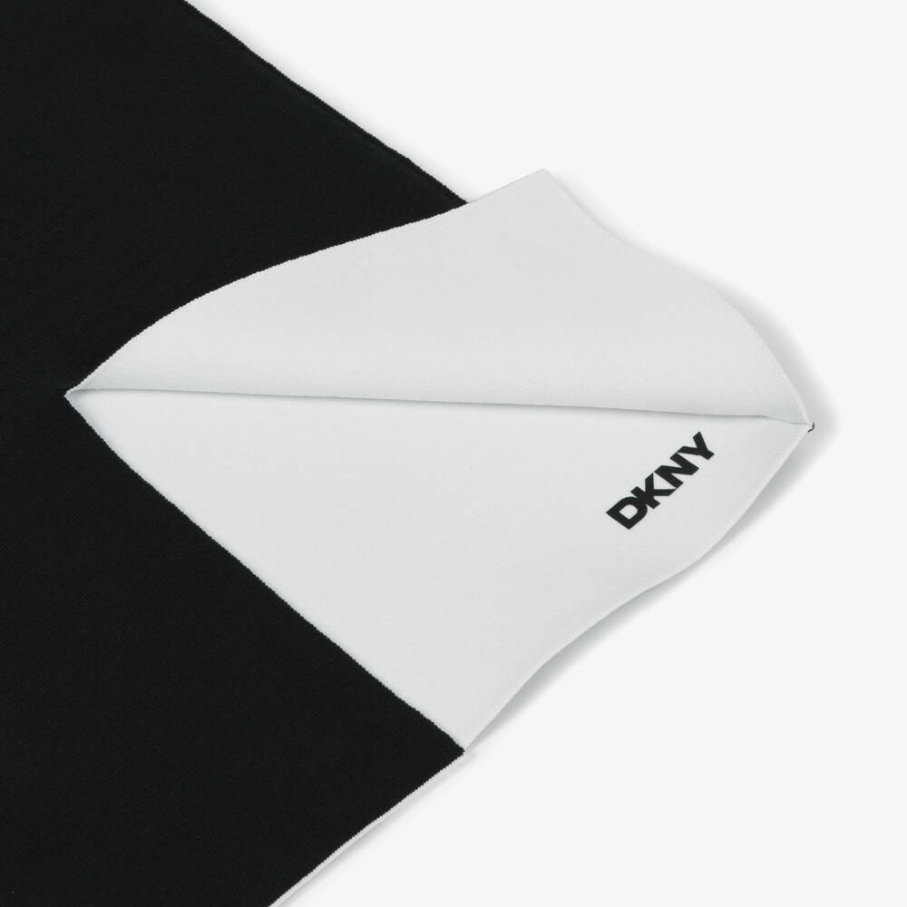 DKNY-تنورة بنات قابلة للعكس باللونين الأسود والأبيض | Childrensalon Outlet