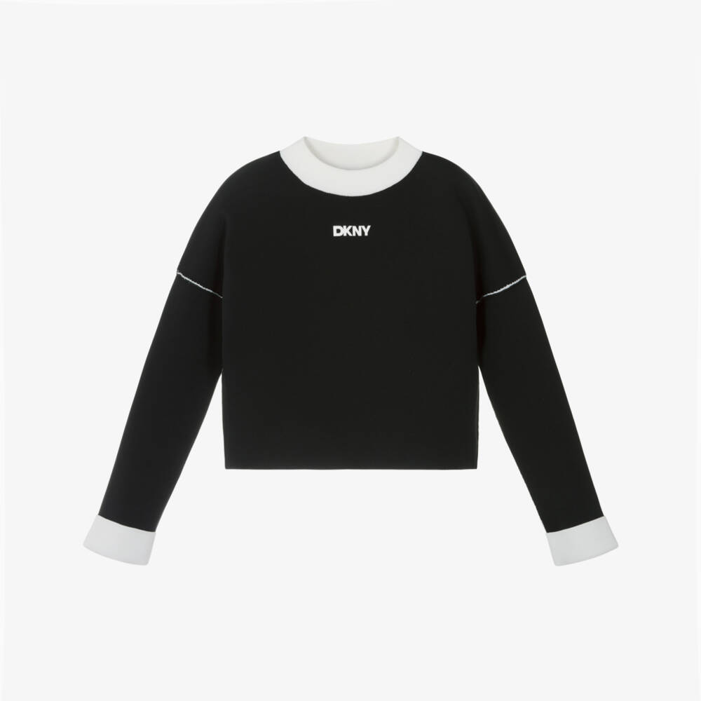 DKNY-Girls Black & White Reversible Sweater | Childrensalon Outlet