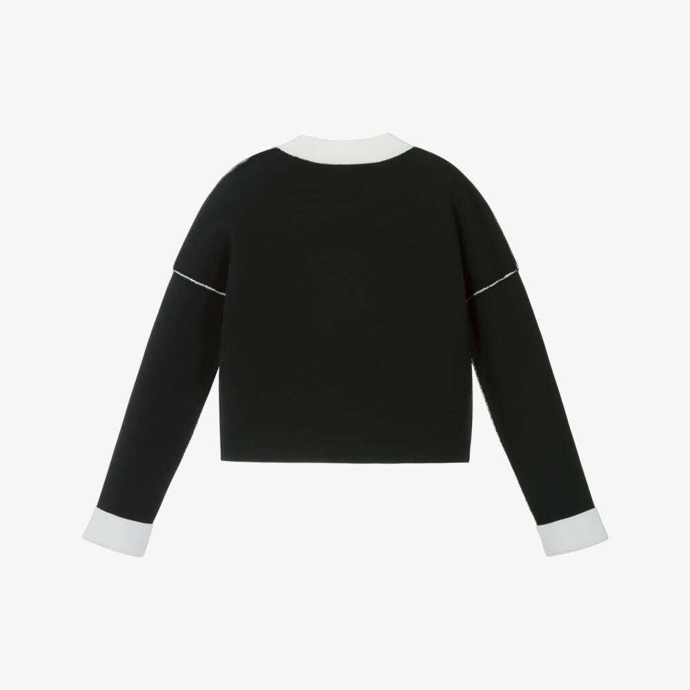 DKNY-Girls Black & White Reversible Sweater | Childrensalon Outlet