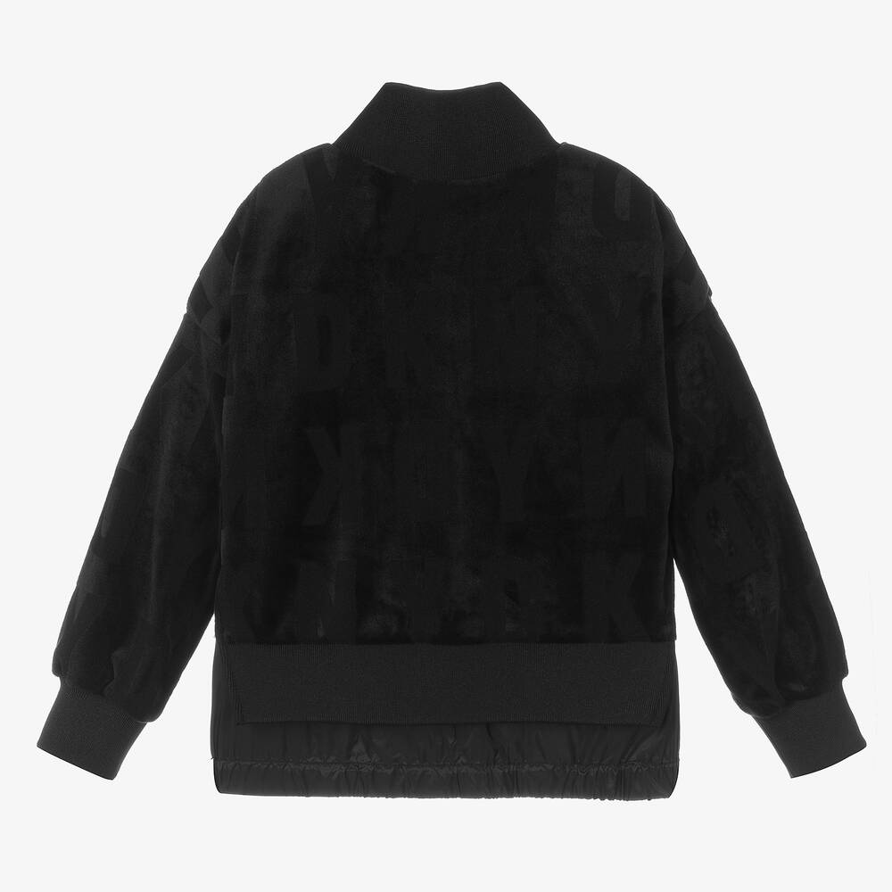 DKNY-توب بسحّاب لون أسود للبنات | Childrensalon Outlet