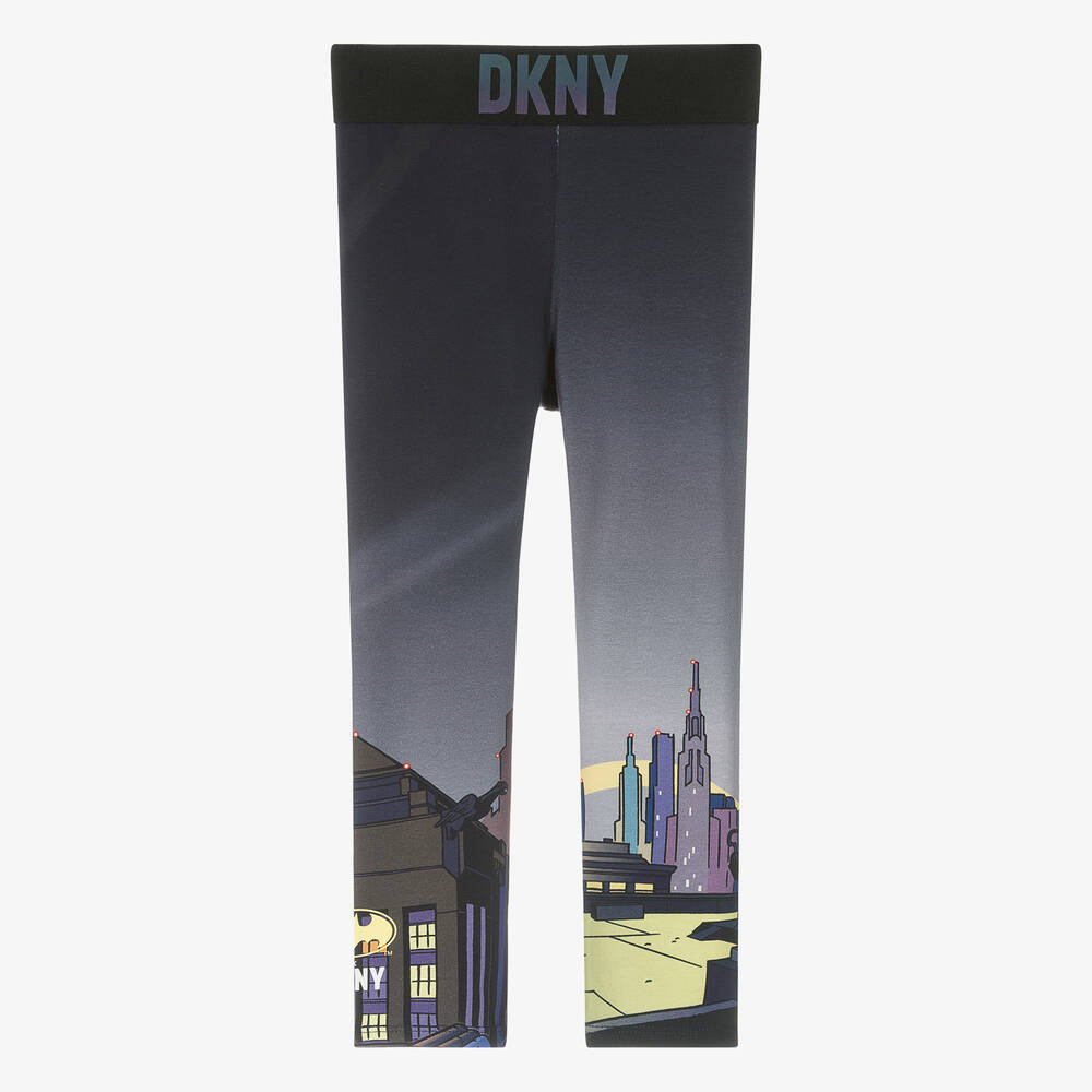 DKNY - ليقنز  قطن جيرسي لون كحلي للبنات | Childrensalon
