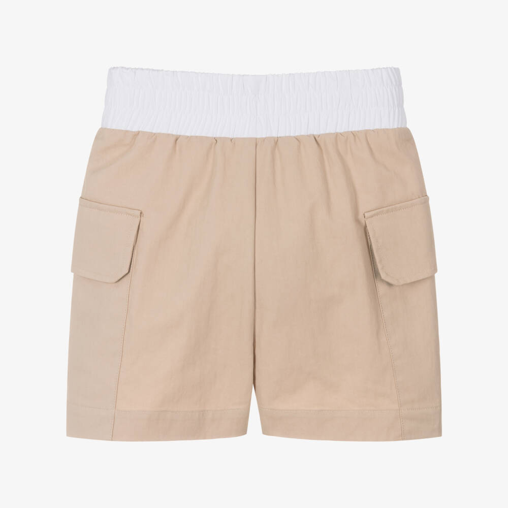 DKNY-Girls Classic Beige Summer Shorts | Childrensalon Outlet