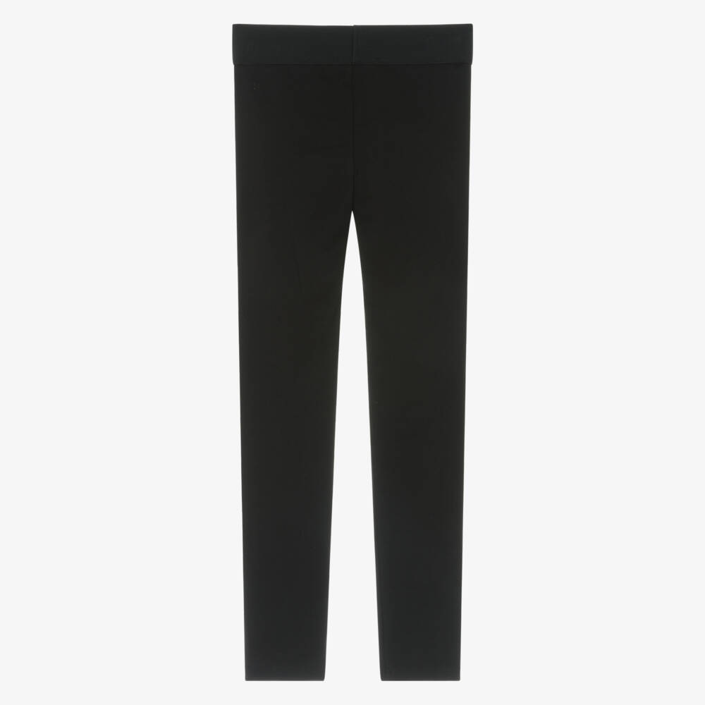 DKNY-بنطلون ليقنز كلاسيكي قطن أسود للبنات | Childrensalon Outlet