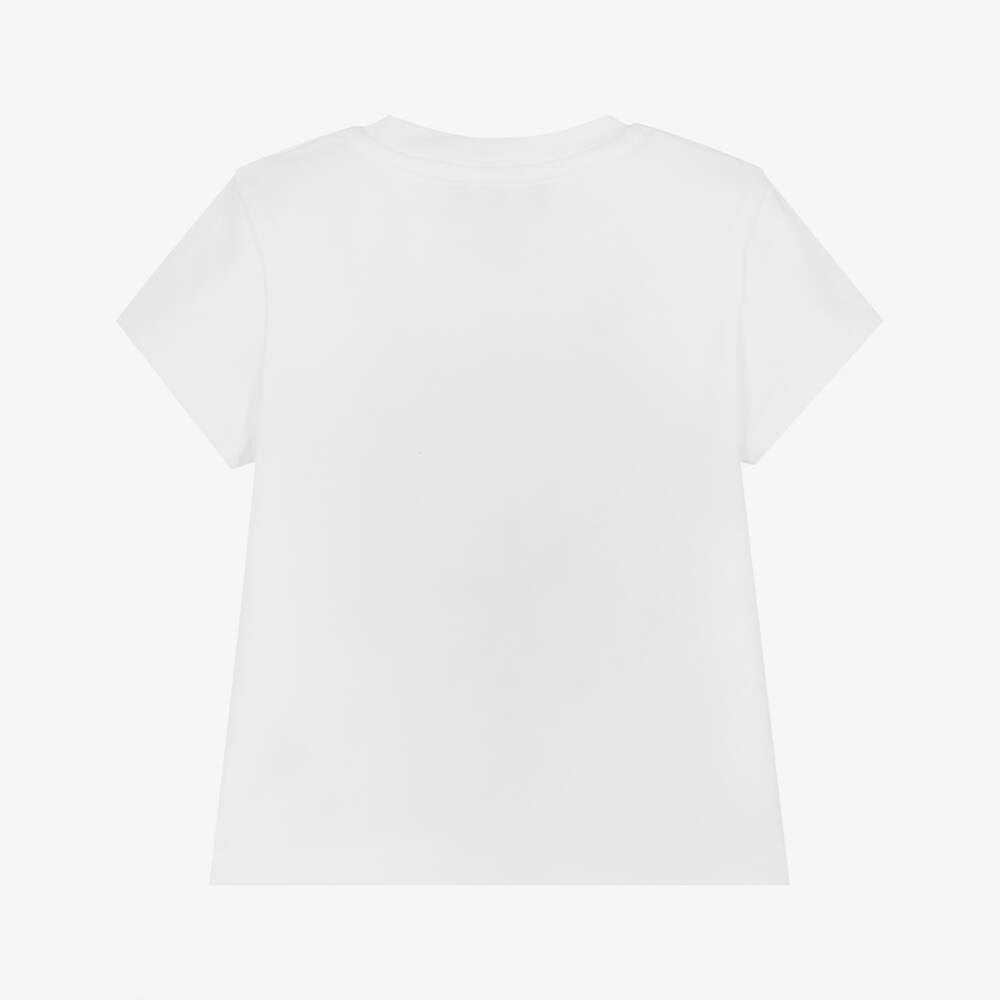 DKNY-Girls Classic White Logo Tee | Childrensalon Outlet