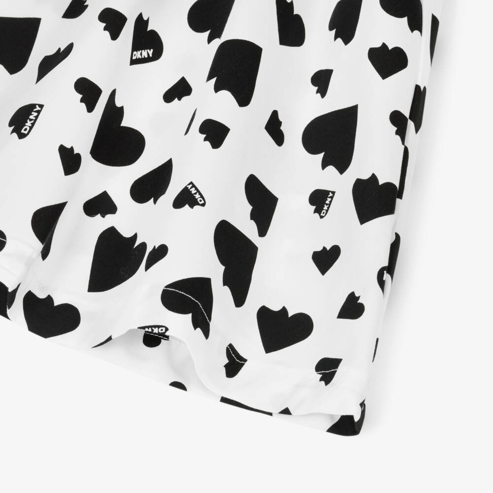 DKNY-Girls Cotton Dress with Heart Motif | Childrensalon Outlet