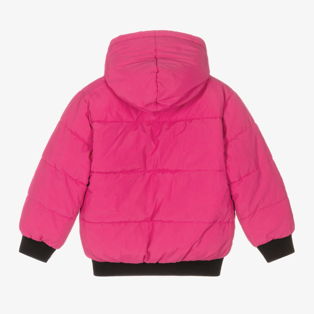 DKNY-Girls Ebony & Fuchsia Dual-Sided Jacket | Childrensalon Outlet