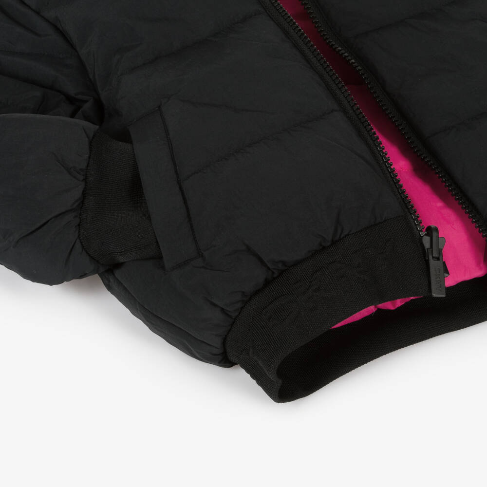 DKNY-Girls Ebony & Fuchsia Dual-Sided Jacket | Childrensalon Outlet