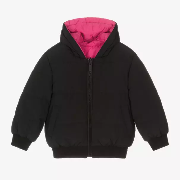 DKNY-Girls Ebony & Fuchsia Dual-Sided Jacket | Childrensalon Outlet