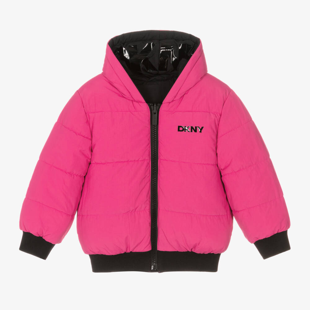DKNY-Girls Ebony & Fuchsia Dual-Sided Jacket | Childrensalon Outlet