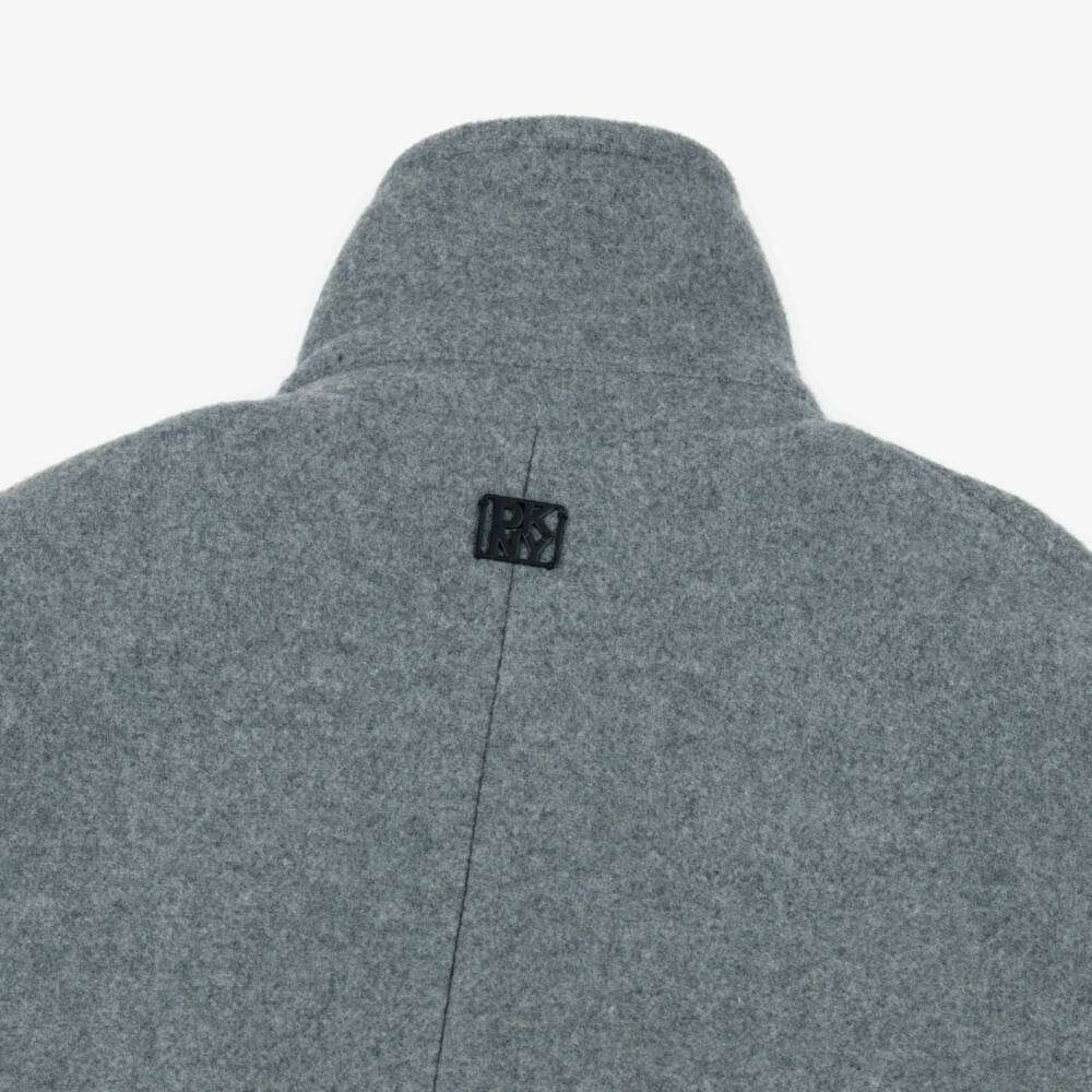 DKNY-معطف صوف رمادي أنيق للبنات | Childrensalon Outlet