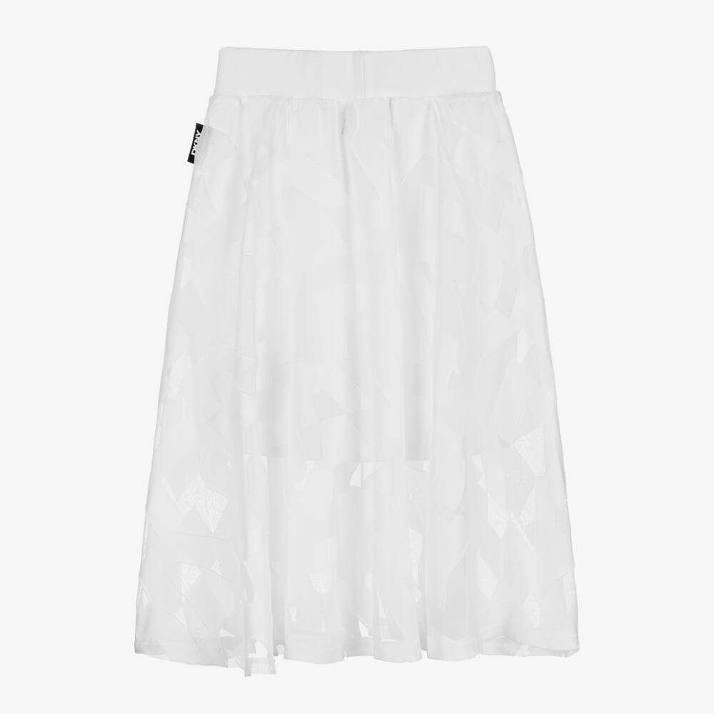 DKNY-Girls Elegant White Lettered Skirt | Childrensalon Outlet
