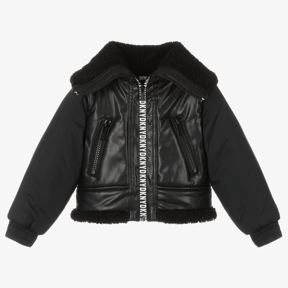 DKNY - Veste en simili cuir fillef | Childrensalon