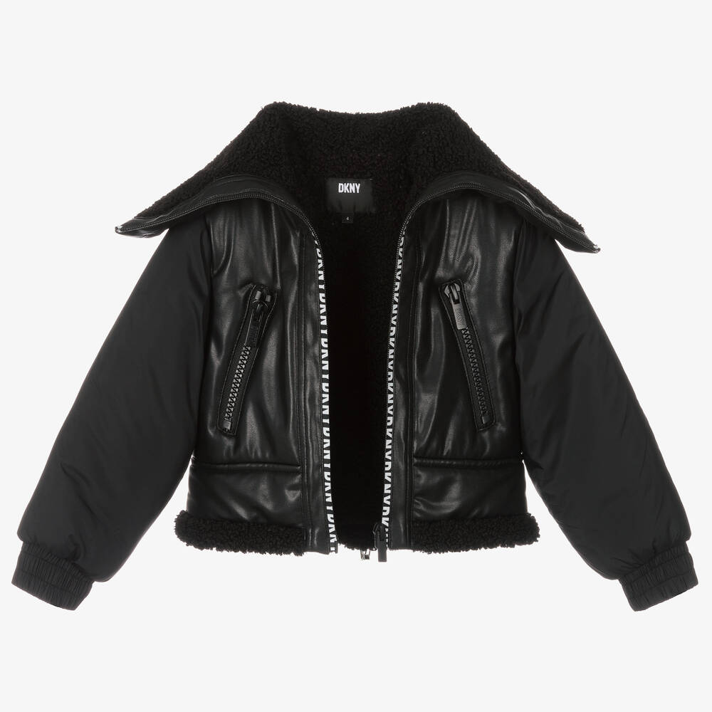 DKNY Kunstlederjacke f r M dchen Childrensalon Outlet