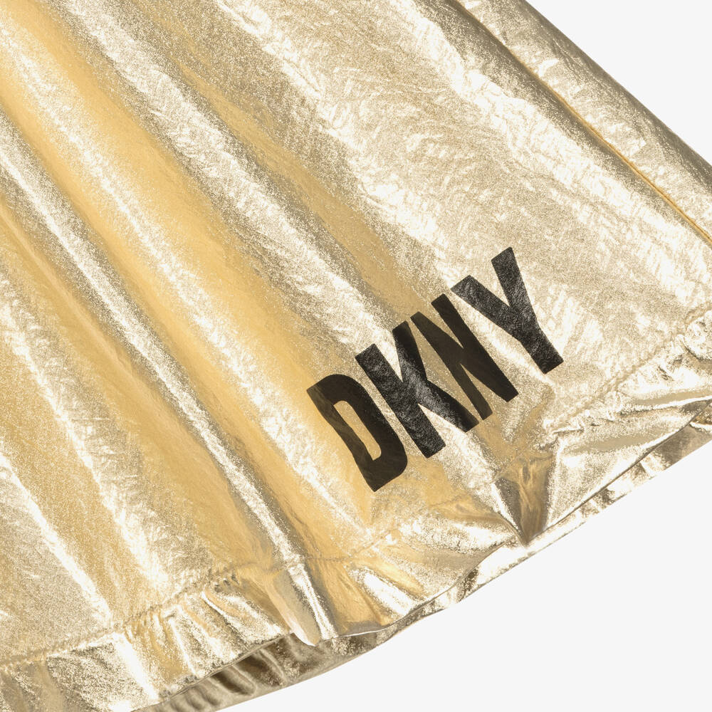 DKNY-Girls Gold Metallic Skirt | Childrensalon Outlet