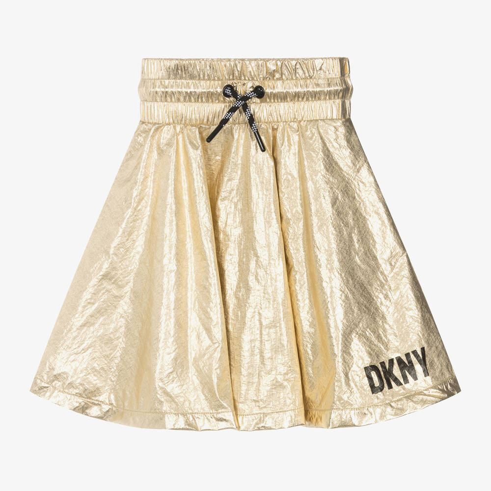 DKNY-Girls Gold Metallic Skirt | Childrensalon Outlet