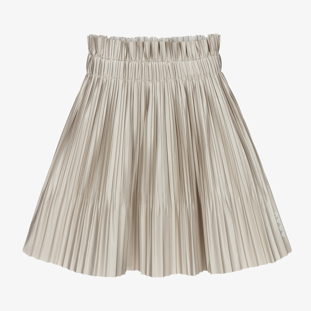 DKNY - Золотистая плиссированная юбка для девочек | Childrensalon