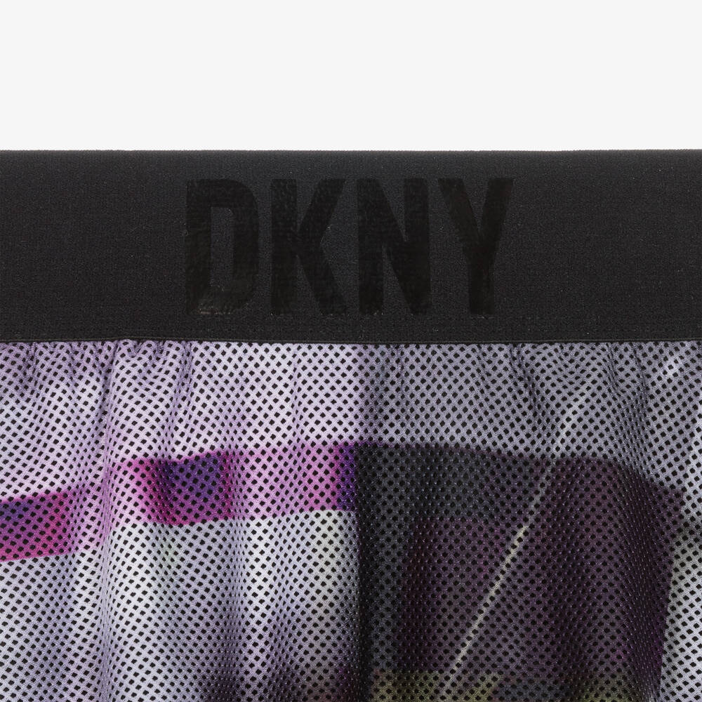 DKNY-تنورة شبك لون أرجواني وأسود وأخضر | Childrensalon Outlet