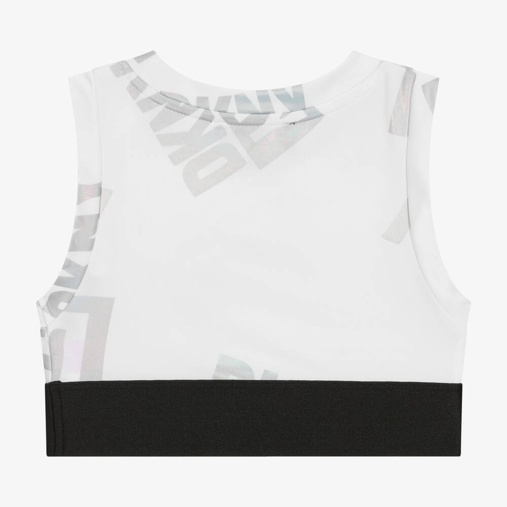 DKNY Girls Iridescent Logo Sports Top