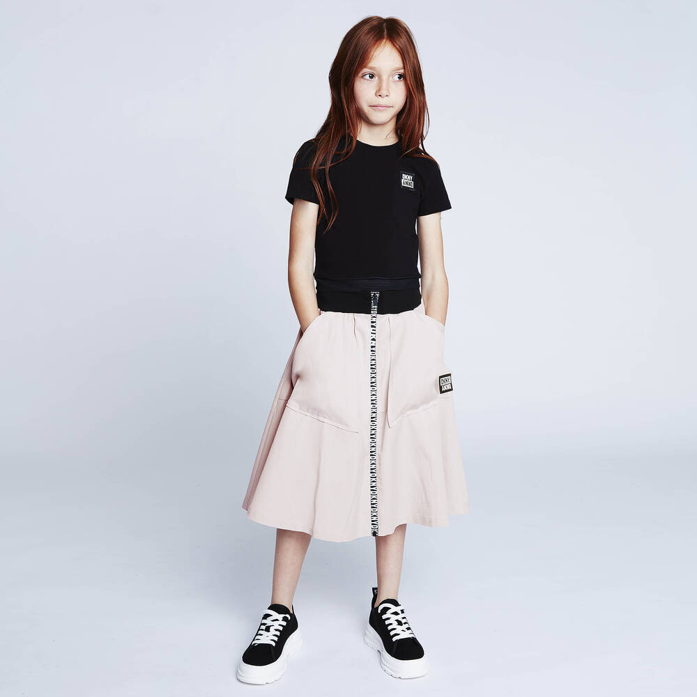 DKNY-Кремовая юбка из хлопкового твила | Childrensalon Outlet