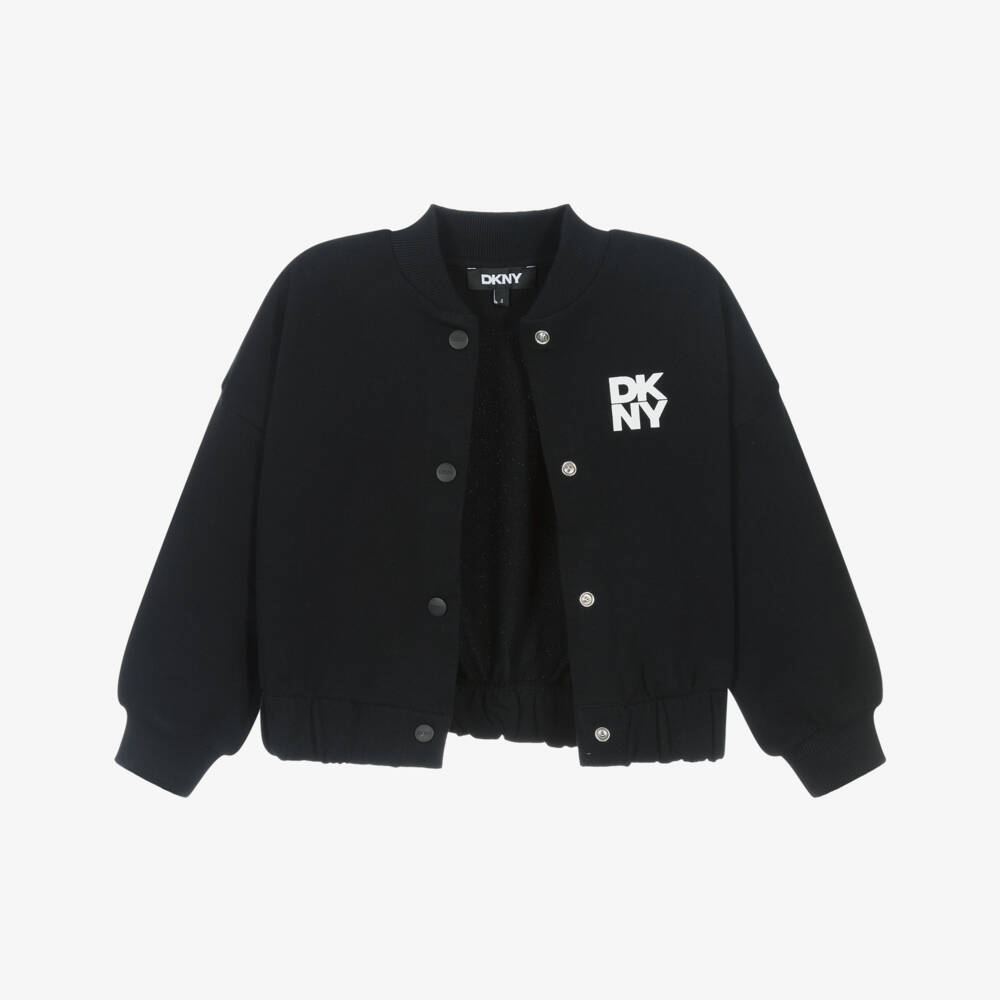 DKNY-Girls Jet Cotton Jersey Bomber Jacket | Childrensalon Outlet