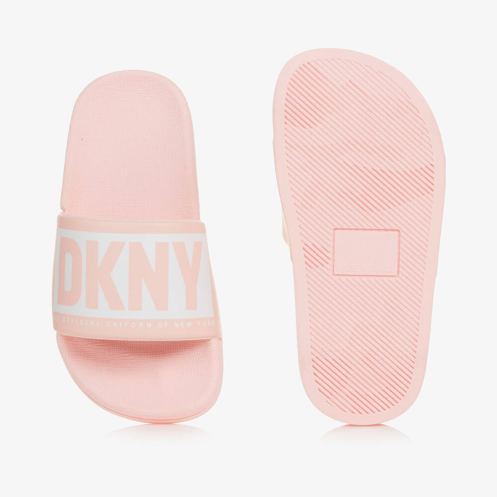 DKNY-Girls Light Pink Sliders | Childrensalon Outlet