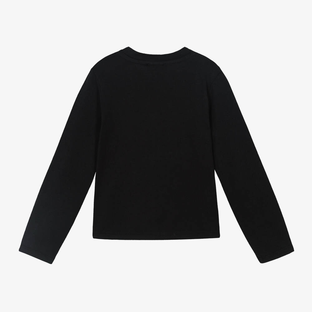 DKNY-Черный органический хлопковый топ для девочек | Childrensalon Outlet