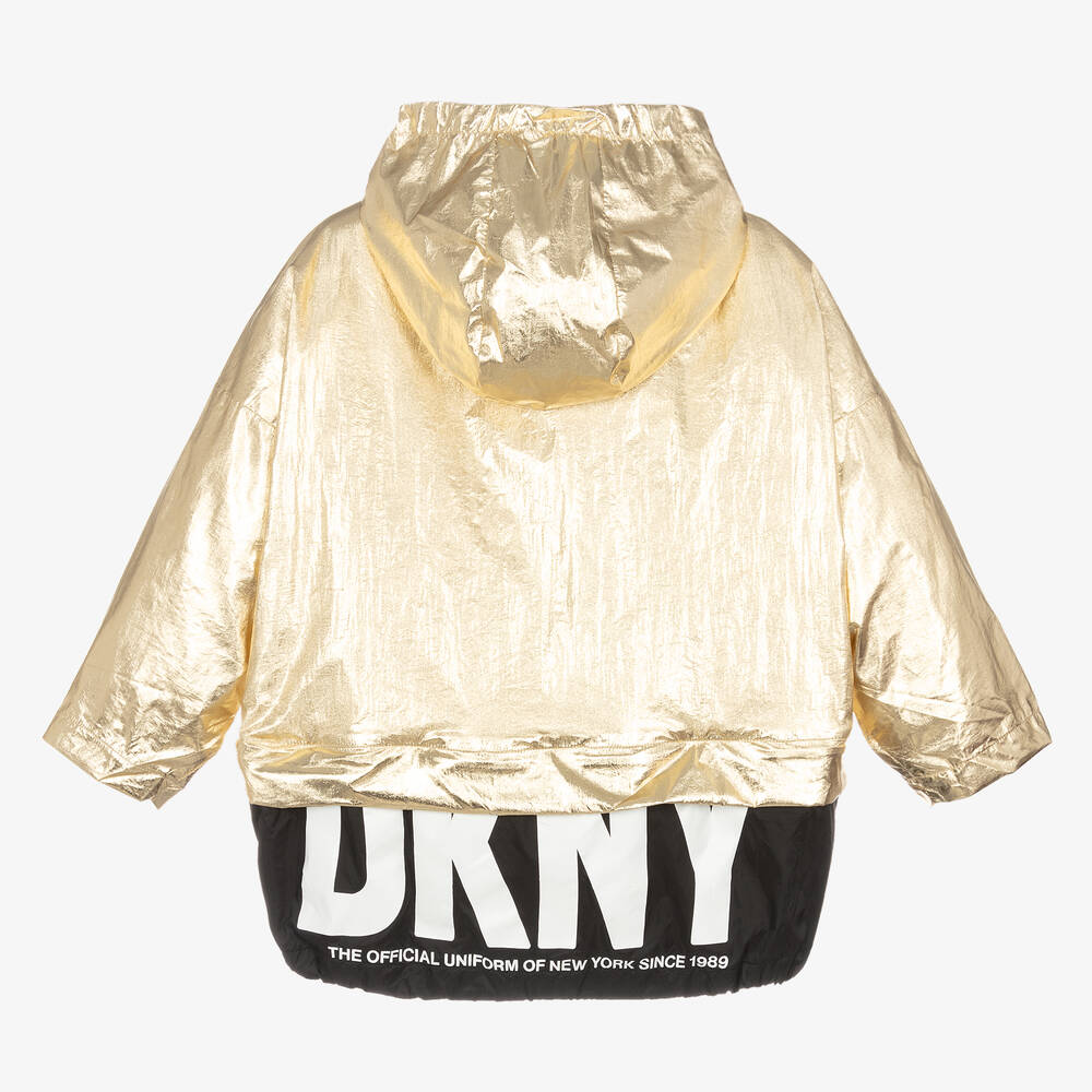 DKNY-Girls Metallic Gold Jacket | Childrensalon Outlet