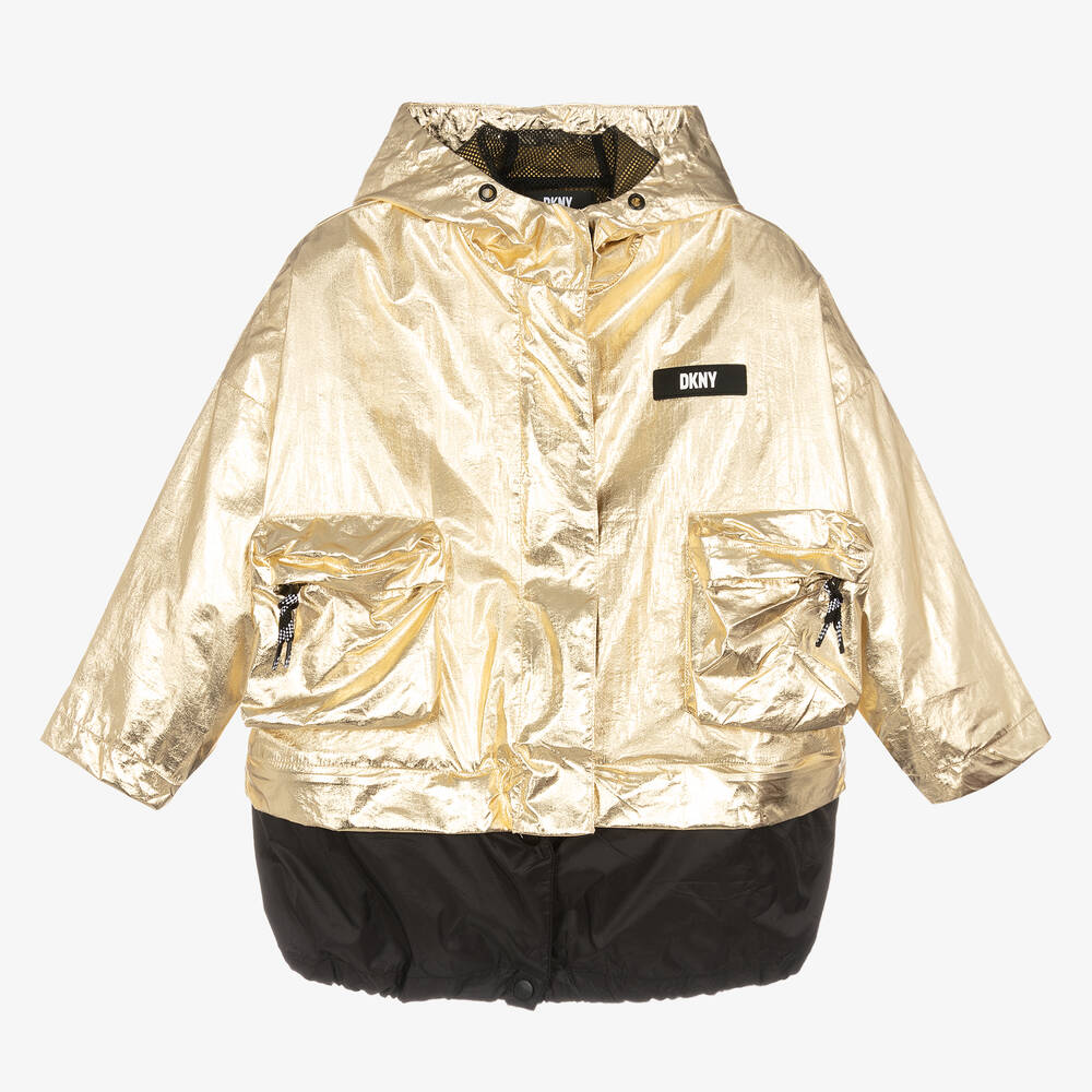 Girls Metallic Gold Jacket