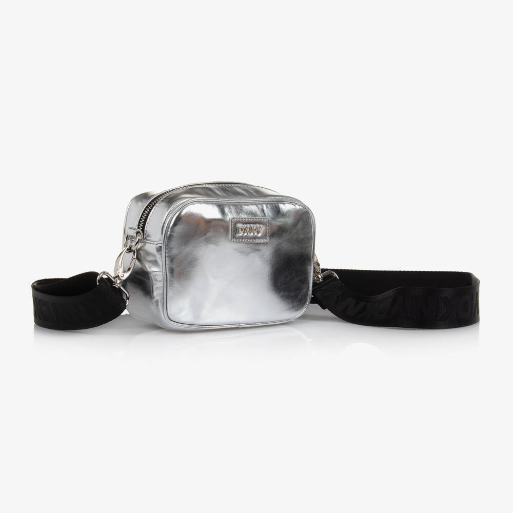 DKNY-Girls Metallic Silver Glam Handbag | Childrensalon Outlet