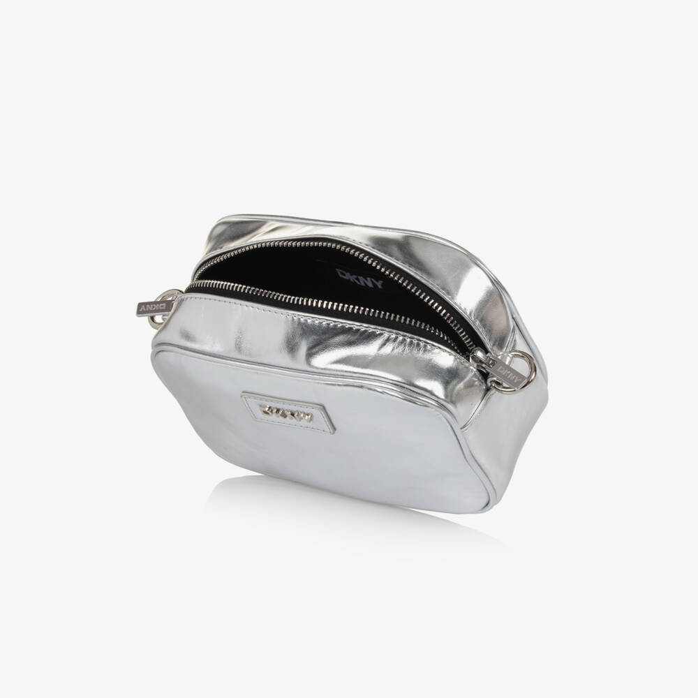 DKNY-Girls Metallic Silver Glam Handbag | Childrensalon Outlet