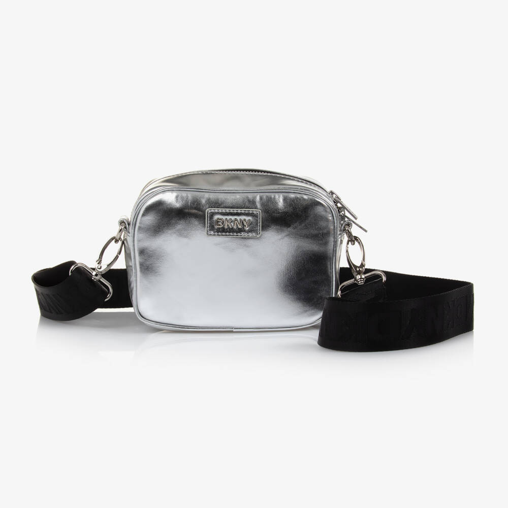 DKNY-Girls Metallic Silver Glam Handbag | Childrensalon Outlet
