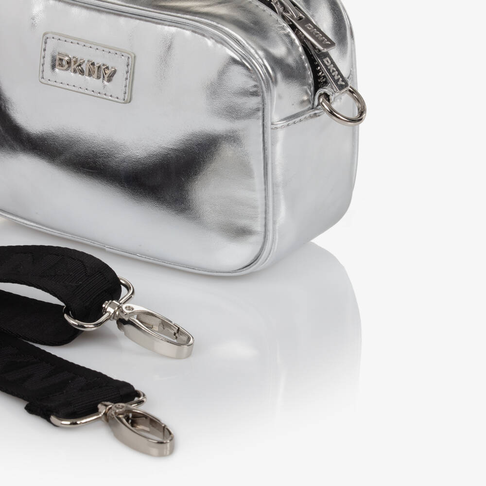 DKNY-Girls Metallic Silver Glam Handbag | Childrensalon Outlet