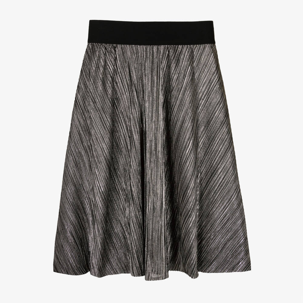DKNY-Girls Metallic Striped Midi Skirt | Childrensalon Outlet