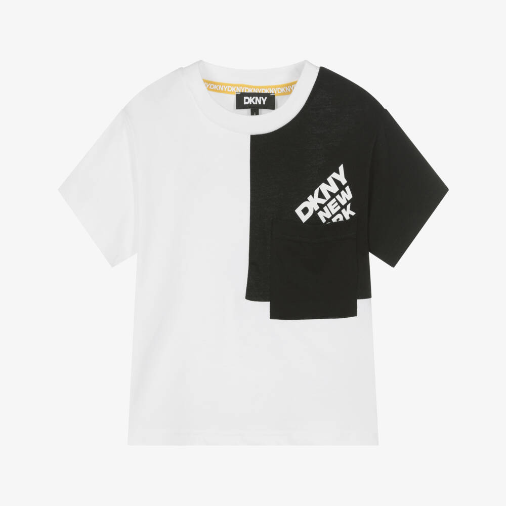 DKNY-تيشيرت قطن عضوي أحادي اللون للبنات | Childrensalon Outlet